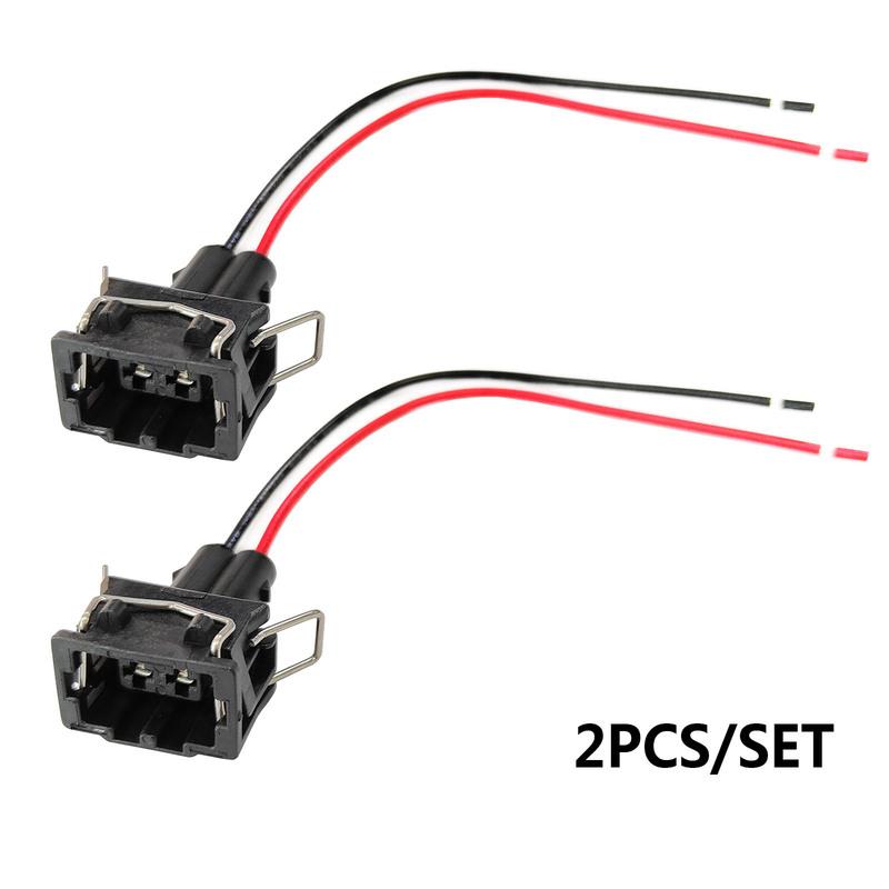 2x For VW Transporter T4 Front Rear Fog Light Lamp Bulb Connector 2pin Plug Female Adapter Harness Prewired Wiring 357972752
