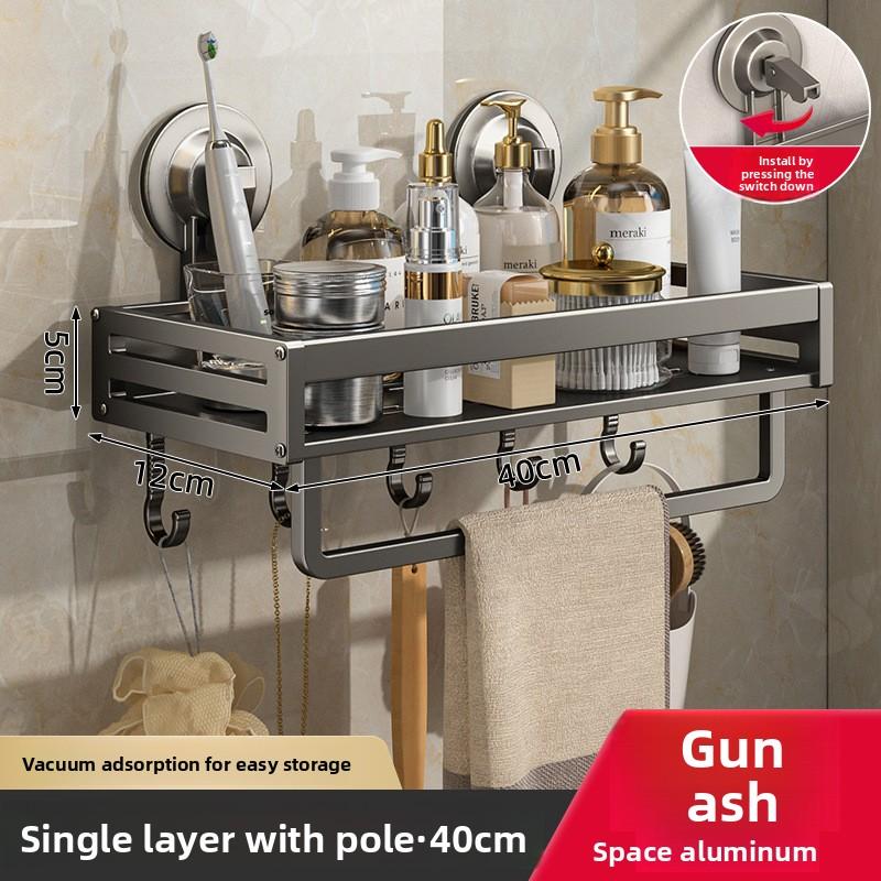 Bathroom Shelf Toilet Suction Cup Wash Rack Bathroom Dormitory Toilet Toothbrush Toiletries