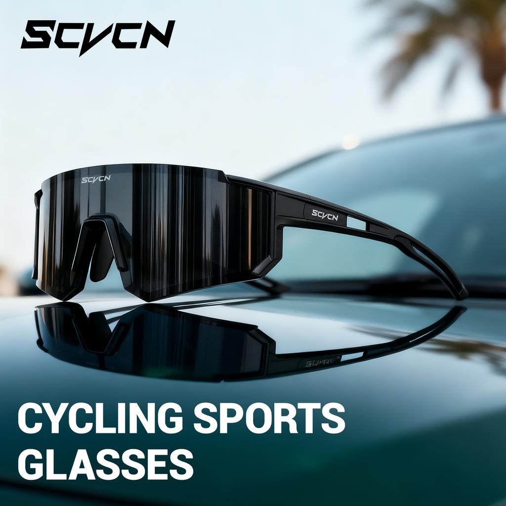 SCVCN Mode Radsportbrille Fahrrad Baseball Sonnenbrille für Herren UV400 Sport MTB Outdoor Brille Fahrrad Damen Sonnenbrille Fahren