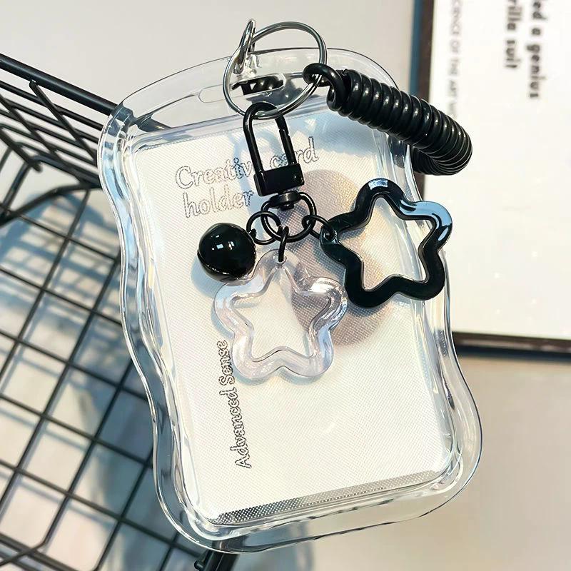 Kpop Photocard Holder Transparent Card Holder Keychain Photo Sleeves Bus Card Student Card Case Photo Protector