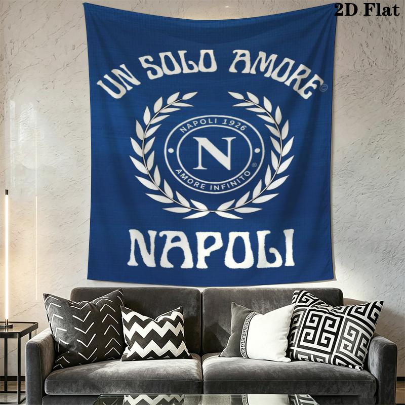 Napoli Wall Tapestry Aesthetic Wall Hanging Printed Fabric Blanket Decorative Tapestries for Bedroom Living Room Home Decor