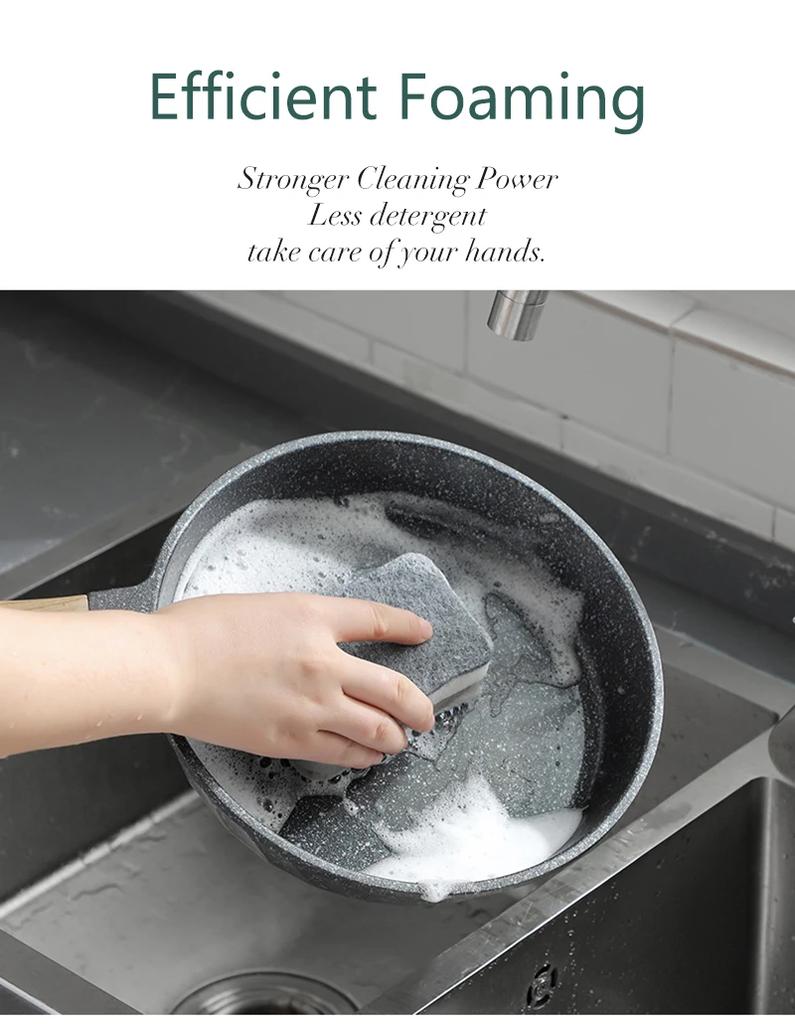 1/5/10 Stück Doppelseitige Reinigungsschwämme Pfanne Topf Geschirrspülschwämme Haushalts Scheuerschwamm Set Werkzeuge Küchengeschirr Bürste