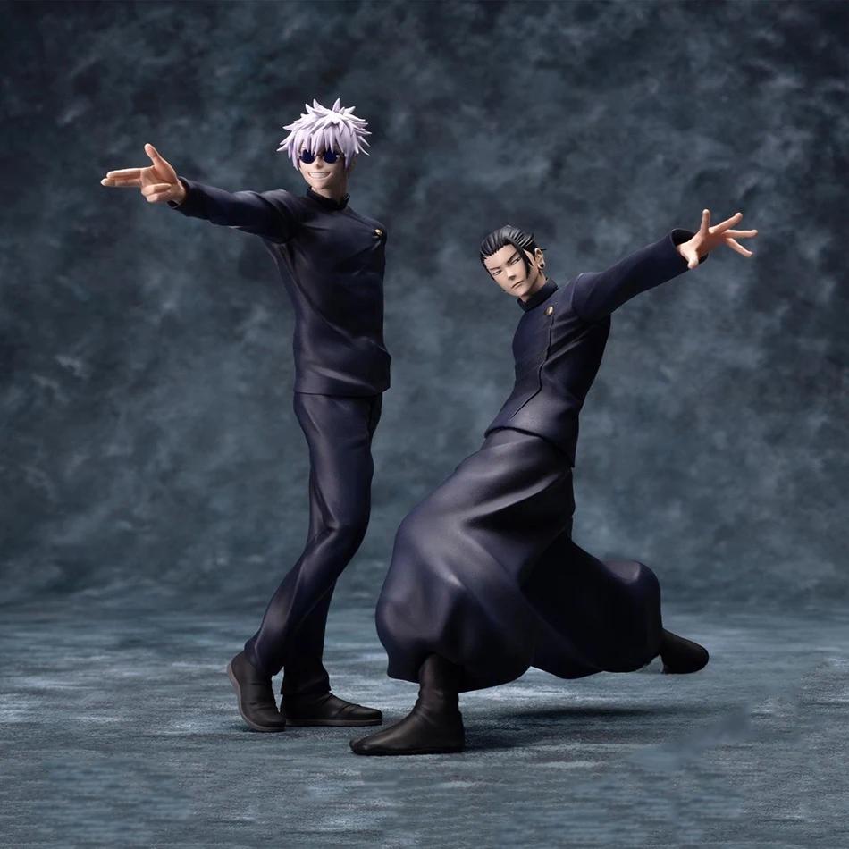 Figura Anime da 15cm Tappo per Noodle Satoru Gojo Action Figure Geto Suguru Figura PVC Regali di Natale per Bambini Modello da Collezione per Adulti Giocattoli Bambola