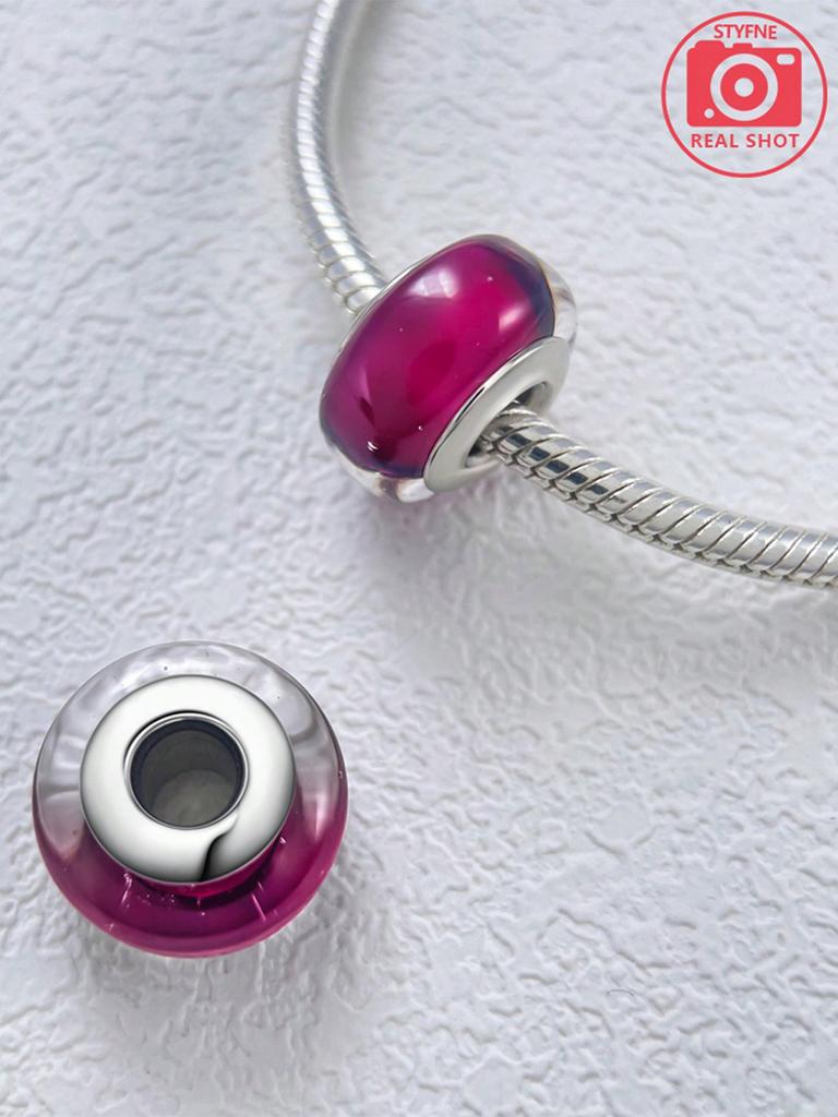 Charm Plata Colored Frosted Bead Bead Charms Copper Plated Fits Charms Copper Genuine Bracelets For Jewellery Crafting DoItYourself Charms