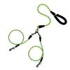 3 in 1 Reflective Multi Dog Leash Soft Foam Handle Anti Tangle Swivel Hook Heavy Duty Rope for Walking 3 Pets Together