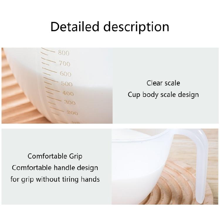 Measuring Cup Baked Egg Beating Bowl Handle Bowl with Drain Plastic Material