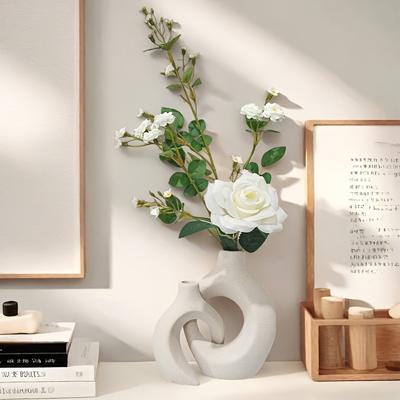 Vaso in Ceramica Bianca Nordico Stile Ins Vaso Fiorito Creativo Semplice Lusso Ingrosso