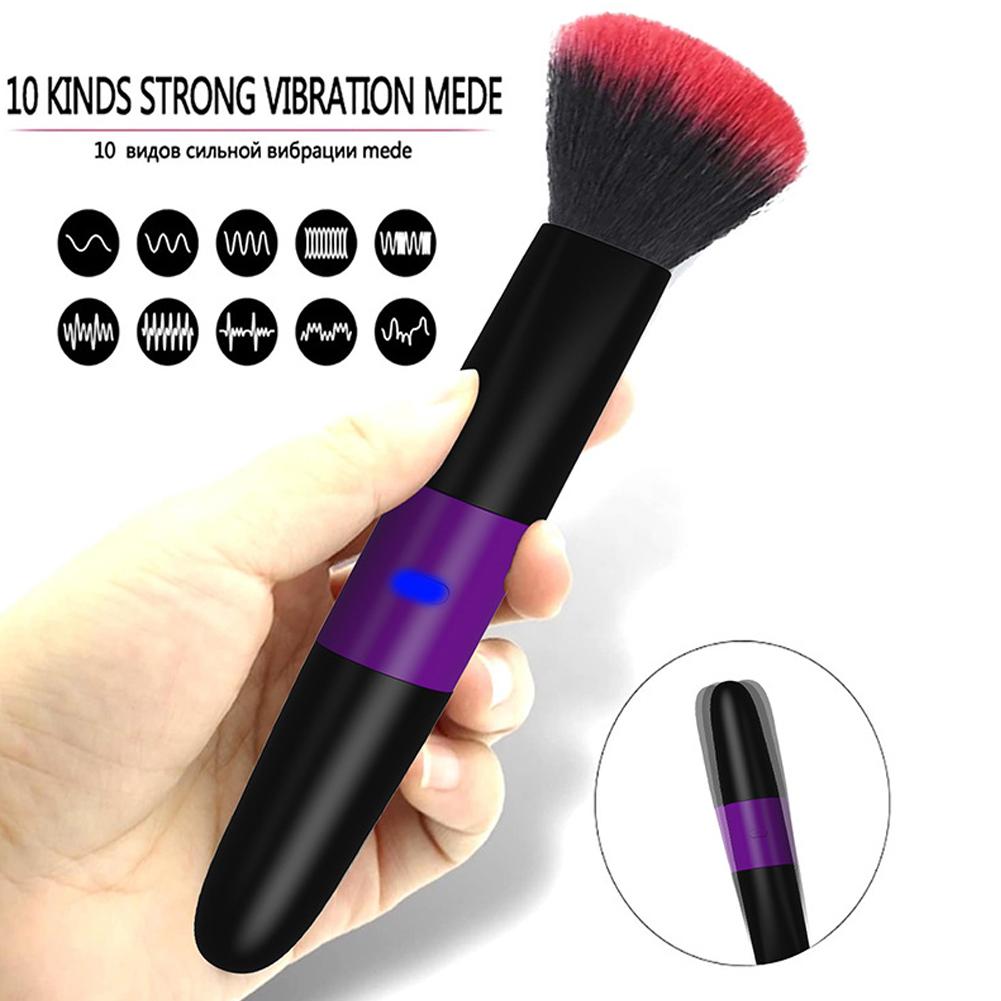 Bullet Vibrator Makeup Brush for Women G-Spot Nipple Clitoral Vibrator Stimulator AV Magic Wand Massage Dildo Sex Toys For Adult