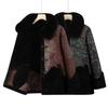Women's Leather & Fur Winter Coat for Mothers and Seniors - Warm, Thickened Cotton Jacket