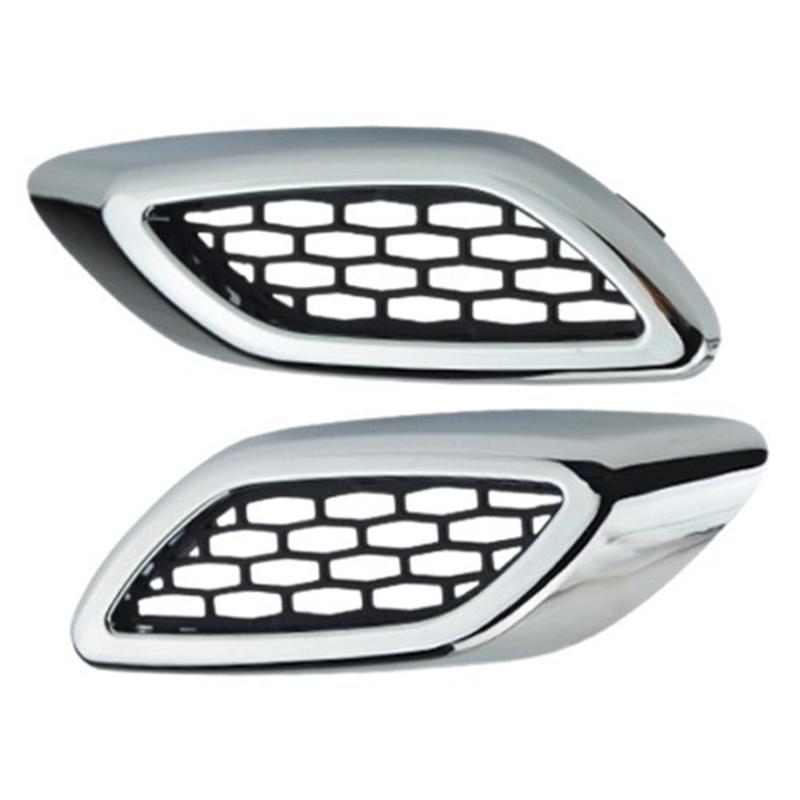 Body Detail Grille Trim Replacement Part 670139652, Silver-Look Surround Black Center Insert for Exterior Care Use Tasks