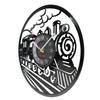 Old Train Railway Engine Vinyl Record Wall Clock Transportation Art Locomotive Home Decor Steam Engine Vintage Crafts Wacth