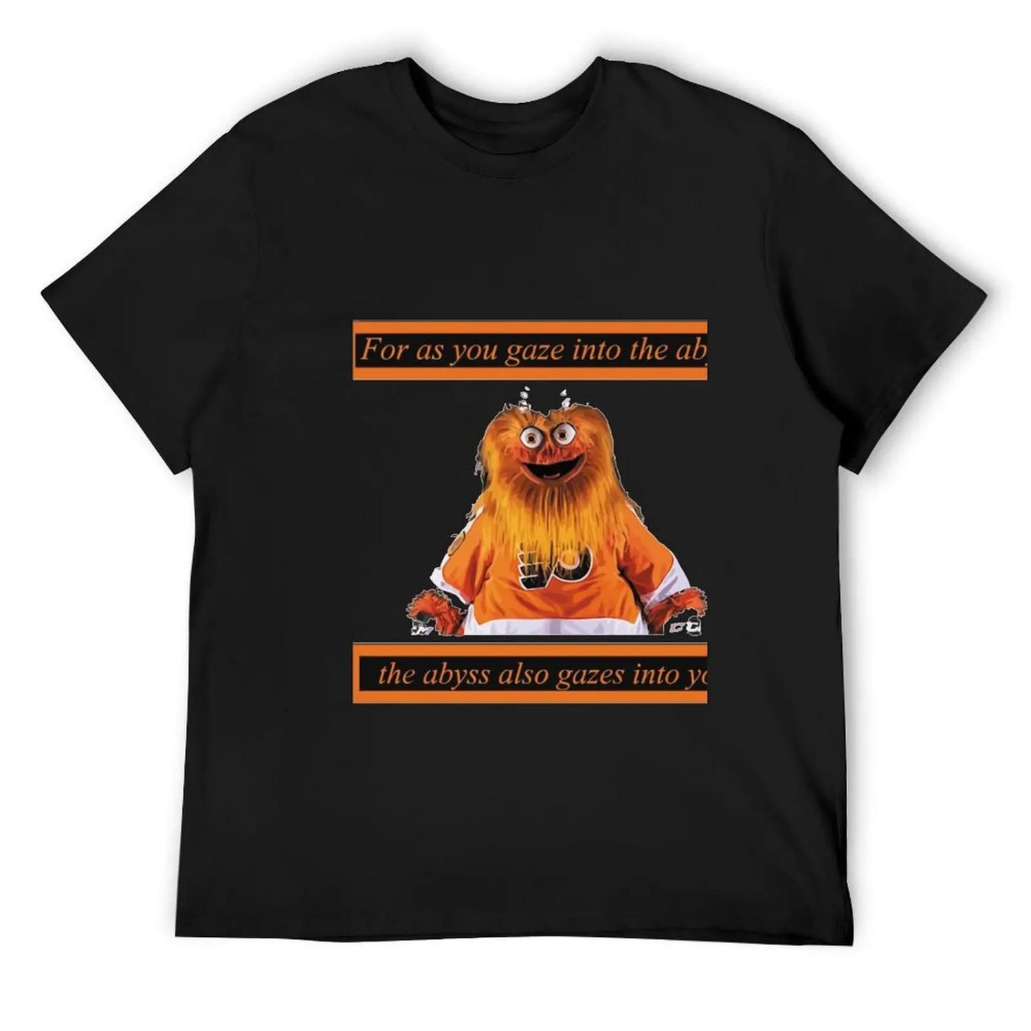 Existential-Gritty-Print T-Shirt anime shirt summer tops croswit shirt man mens tall t shirts S