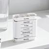 Portable Weekly 7 Days Pill Box Colorful Design Stackable 4 Times A Day Medicine Storage Dispenser Plastic Pill Organizer Boxes