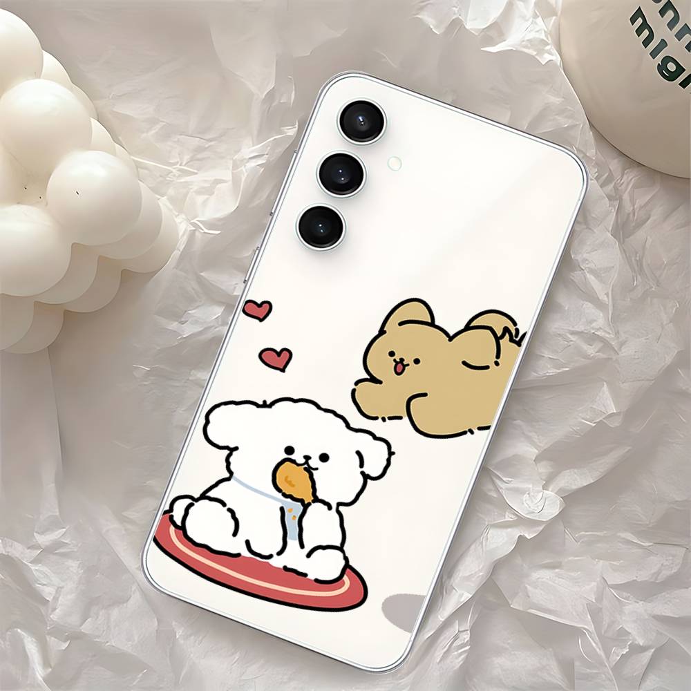 Cute M-Maltese-S Phone Case For Samsung Galaxy Transparent Cover A52 A12 A51 S21 Edge S22ULTRA S23 S24 S20LITE Plus Ultra