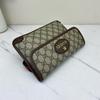 [Pre-Owned] Neo Vintage Series Gold Foil Logo Monogram Tiger Head Decorative Striped Shoulder Strap Canvas And Leather Messenger B - Excellent #7MEK5G