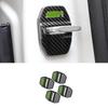 For BMW X5 F15 14-18 Carbon Fiber Steel Door Lock Protection Cover Trim 4PCS
