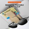 SEAMETAL Car Glasses Clip PU Leather Sun Visor Magnetic Card Ticket Holder Multifunction Sun Visor Car Accessories