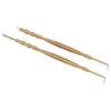 2pcs Eyelash Lift Tool Bamboo Joint Shape Handle Double Head Lash Perm Tool with Comb for Perming Eyelashes