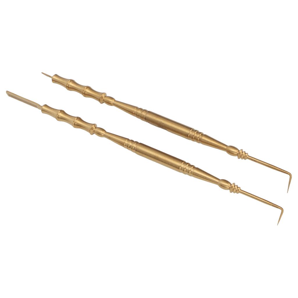 2pcs Eyelash Lift Tool Bamboo Joint Shape Handle Double Head Lash Perm Tool with Comb for Perming Eyelashes