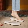 Ladies Shoes On Sale  New Fashion Metal Chain Women's Slippers Summer Flat Casual Beach Flip Flops for Women Chaussure Femme