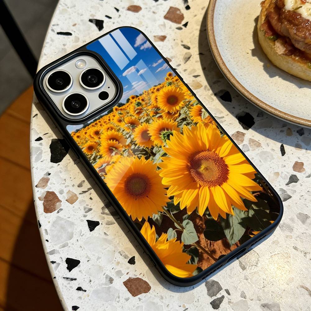 Sunflower&Sunny Day For iPhone 17,16,15,14,13,12,11,Pro,Max,Plus,Mini,SE4,E Magnetic Magsafe Wireless Charging