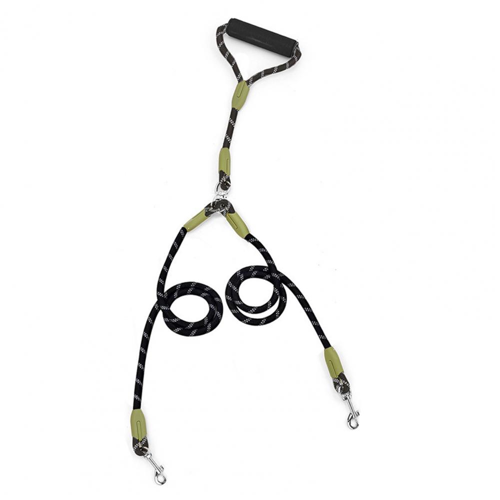 Dog Leash with Secure Connection 360-degree Rotary Clamp Design Leash Hands-free Dual Dog Leash Set for Medium Dogs