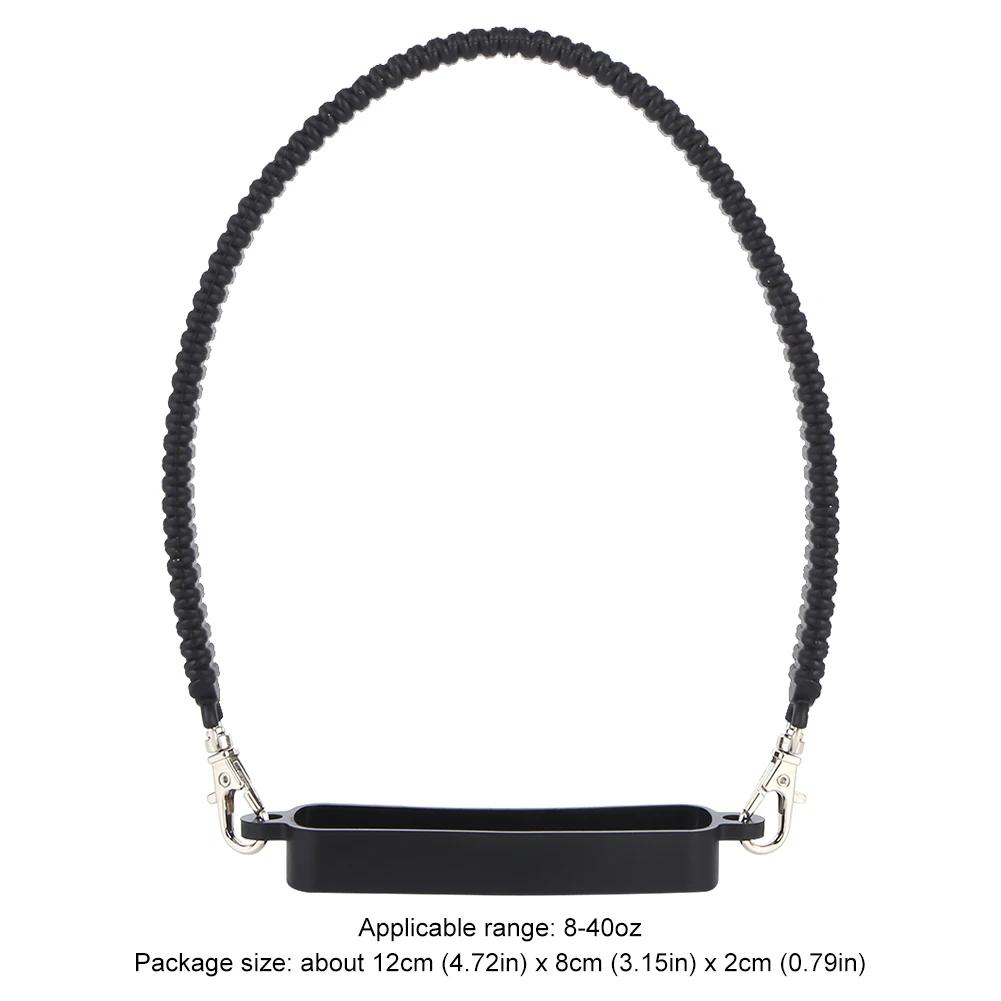 Water Bottle Handle Silicone Adjustable Shoulder Strap Fit Most 8-40oz Bottle Water Bottle Sling Carrier for Stanley Cup Accesso