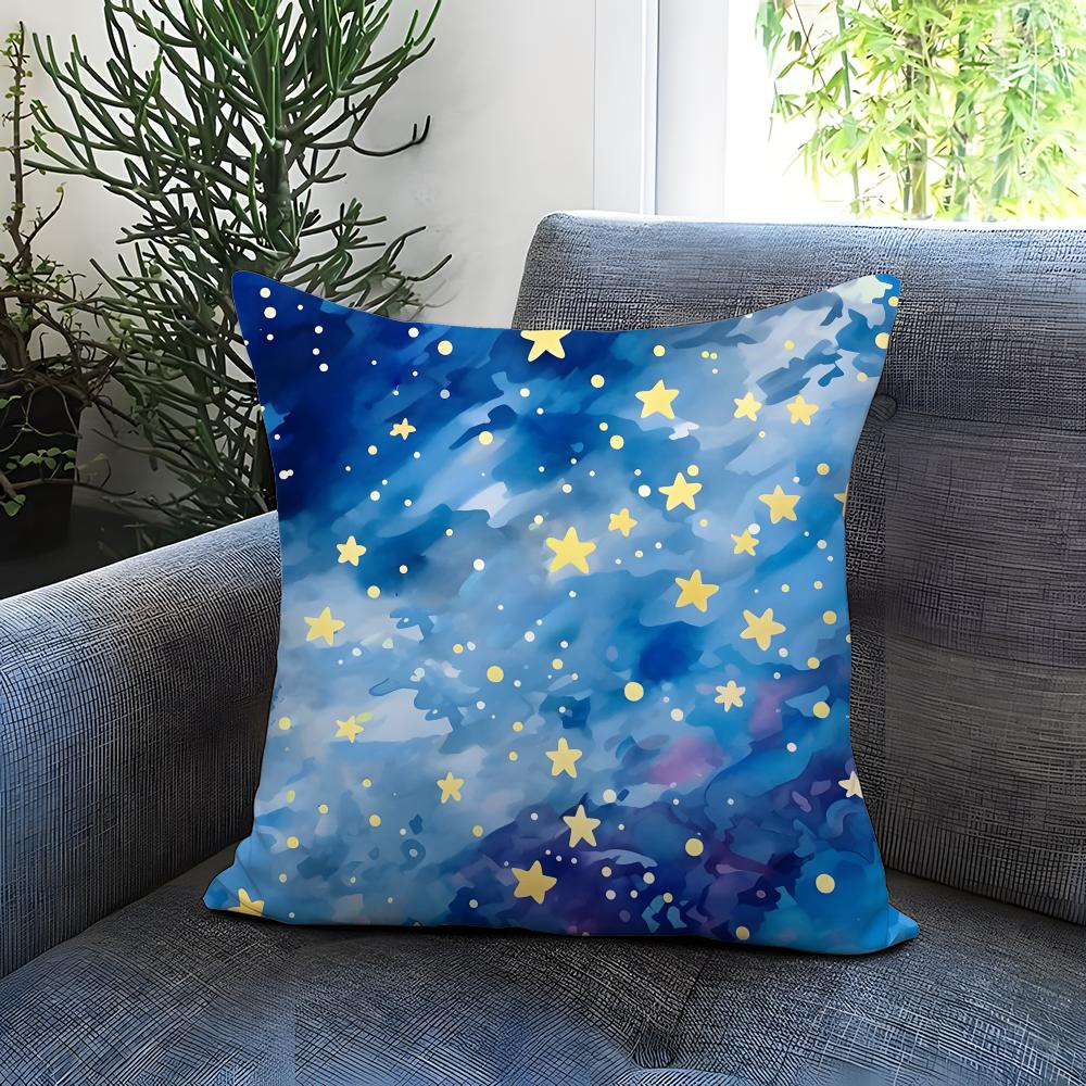 The Starry Sky Cushion Cover Comfortable Reversible Pillow Cover Ideal for Car Sofa Bedroom Beyond