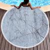 Abstract Marble Round Beach Blanket Microfiber Sand Resistant Beach Throw Towel Absorbent and Quick-drying Pool Towel Picnic Mat