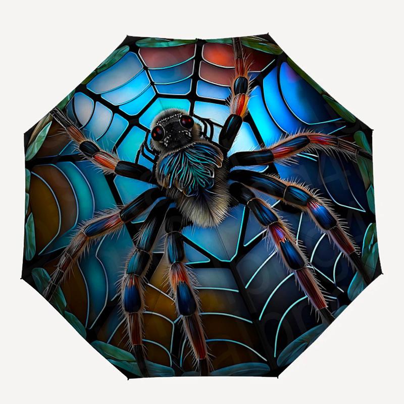 

1pc Spider Web Pattern Umbrella Automatic Opening and Closing Umbrella, High quality Umbrella, Ideal Gift for Her 234