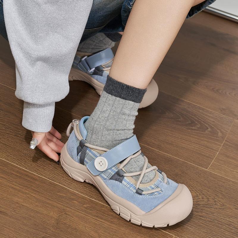 Masoism 2025 new thick-soled ugly cute shoes women's summer niche design sense sports and leisure shoes Mary Jane single shoes