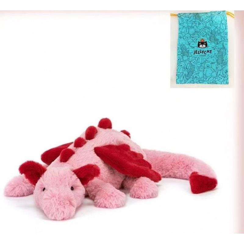 Jely Plush Toy Sky Dragon & Snow Tiger Collection: Soft Cute Snow, Blue & Pink Dragon Plush Toys - Ideal Gift
