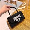 Elegant Chain Shoulder Bag Women Rhinestone Embellished Crossbody Clutch Square Shape With Magnet PVC Material Gold
