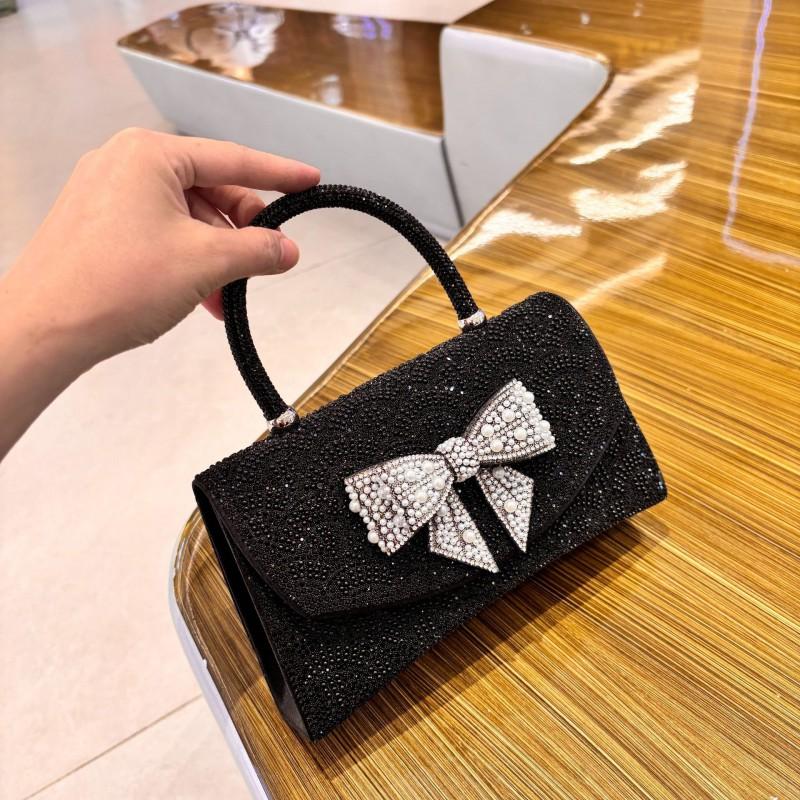 Elegant Chain Shoulder Bag Women Rhinestone Embellished Crossbody Clutch Square Shape With Magnet PVC Material Gold