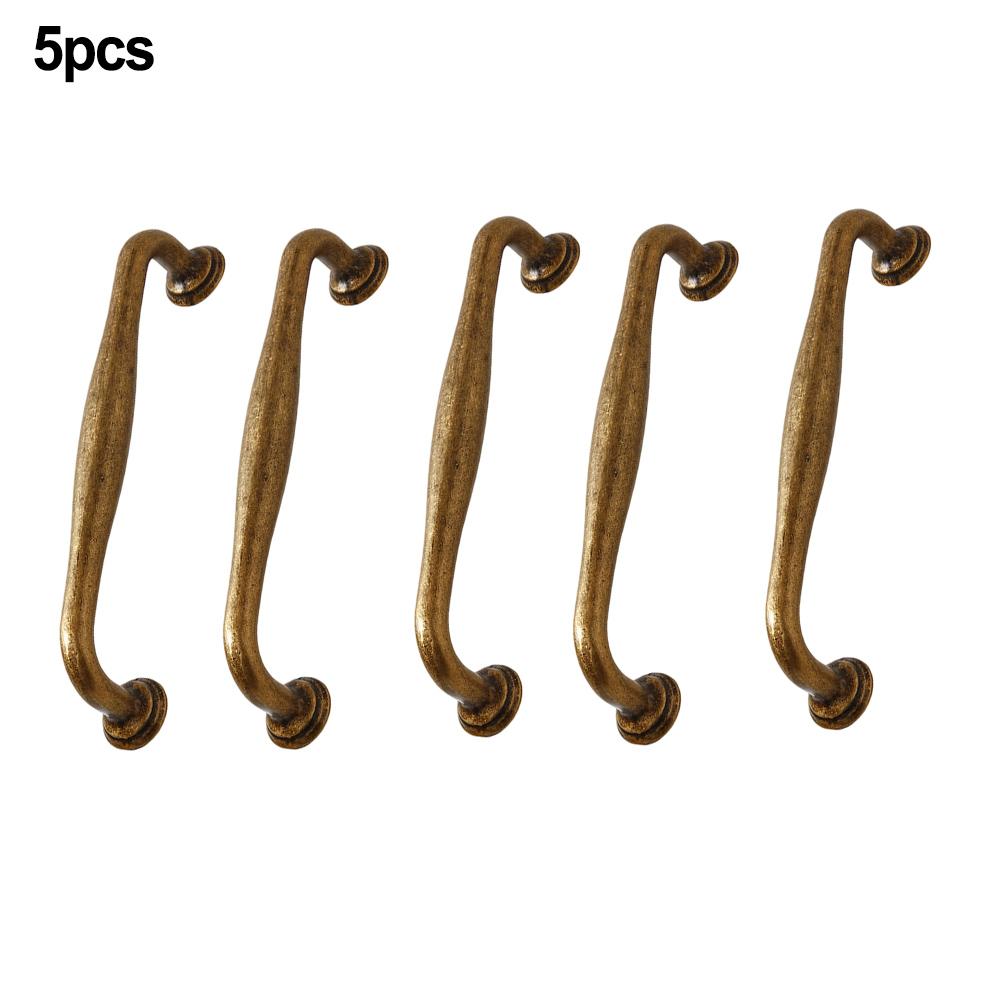 5pcs Bronze Cabinet Handles Kitchen Cabinet Door Knob Furniture Drawer Pull Hardware Pulls Bar Handle Drawer Handles Pulls