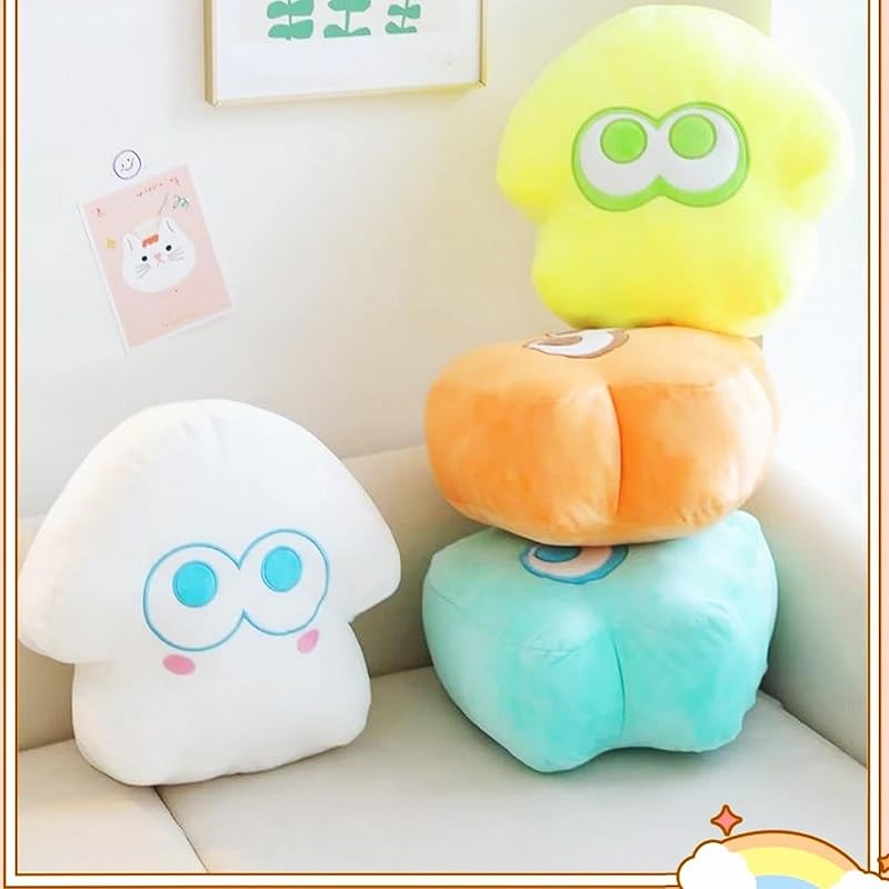 YDORKKU Splatoon 3 Tintenfisch Plüschtier, Körperkissen, Weich und Niedlich, Perfekt für Geschenke, Zimmerdekoration, Sofakuschelkissen, Niedliches Merchandise, Stilvoll