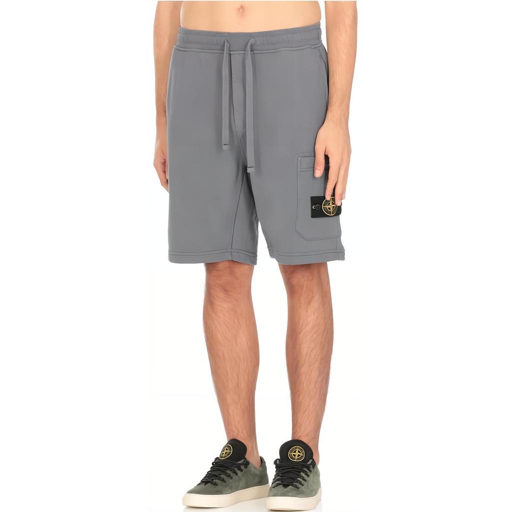 Stone Island SS25 Logo Belt Mid Waist Cotton Casual Shorts Men shorts K1S156200012S0051-V0024