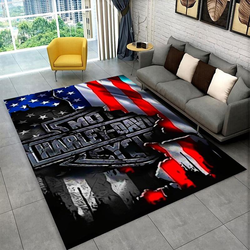

Classic H-Harleys Racing Moto Carpet Rug for Playroom Bedroom Living Room Sofa Home Decor,kid Game Area Rug Non-slip Floor Mat 40x60cm