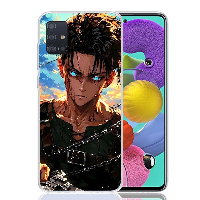 A-Attack on T-Titan Levi Phone Case For Samsung Galaxy A52 A32 A22 A12 A02S A50S A30S A51 A31 AA71 Note 20 Ultra 10 S10 Plus Gal