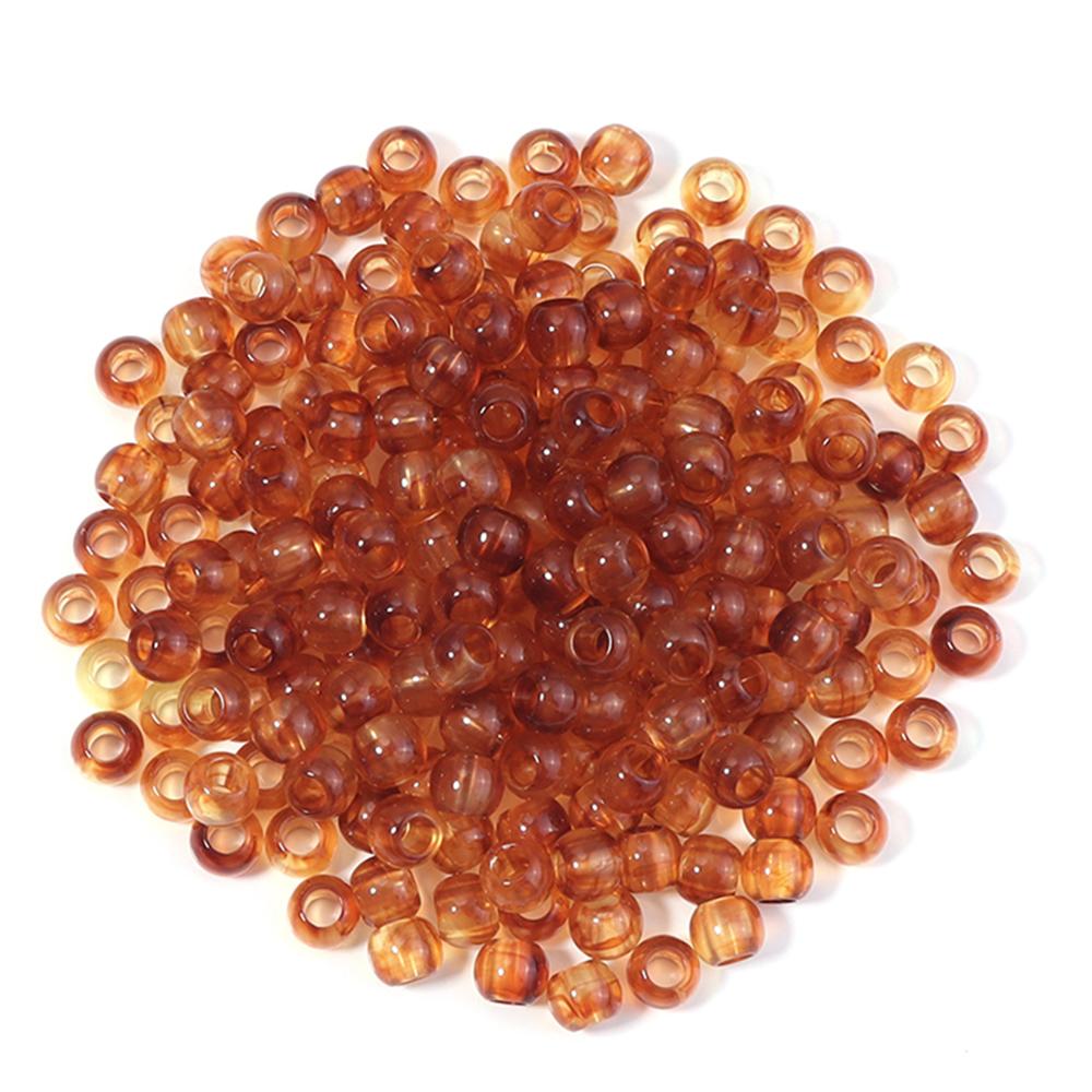10-200pcs 8/10/12/14/16/18/20mm Acrylic Amber Beads Round Big Hole Loose Spacer Beads For DIY Jewelry Making Bracelets Necklace