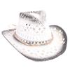 Popular sombrero de vaquero occidental hueco clásico europeo y americano, moda para hombre y mujer, sombrero de paja transpirable para vacaciones, protección solar