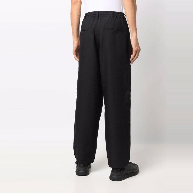 Y-3 Loose Fit Solid Color Straight Leg Sports Pants Men Bottoms Black HB3465