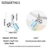 Copper Metal Charm Bead Components Authentic Original Footballbeads Compatible With Bracelet High Quality Fine Jewelry High Quality Fine Jewelry Do