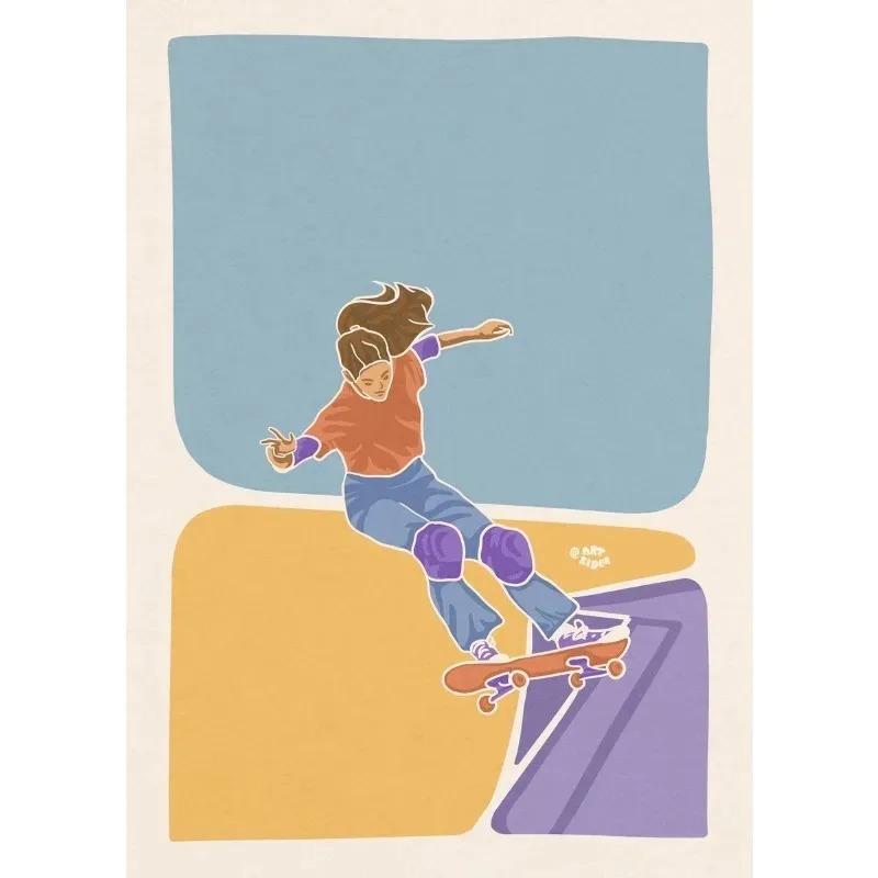 Abstrakte Meereslandschaft Strand Mann Mädchen Surfen Welle Surfbretter Auto Wandkunst Poster und Druck Leinwandmalerei Bilder Heimdekor