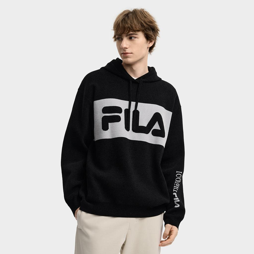 Fila ORIGINALE Sweaters Unisex Jet Black Hooded Moderate F51U549408FBK