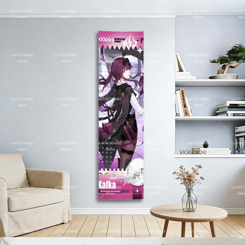 Honkai: Star Rail Kafka Long Tapestry, Anime Game Vertical Wall Hanging For Bedroom Dorm Decor
