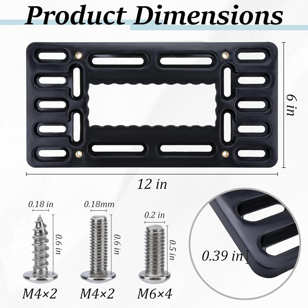 License Plate Bracket Holder, Front License Plate Bracket, No Drill Front Plate Mount, Licenses Plates Brackets Bumper, Car Frame Mount Adapter With