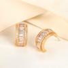 Wind full diamond stud earrings niche design earrings