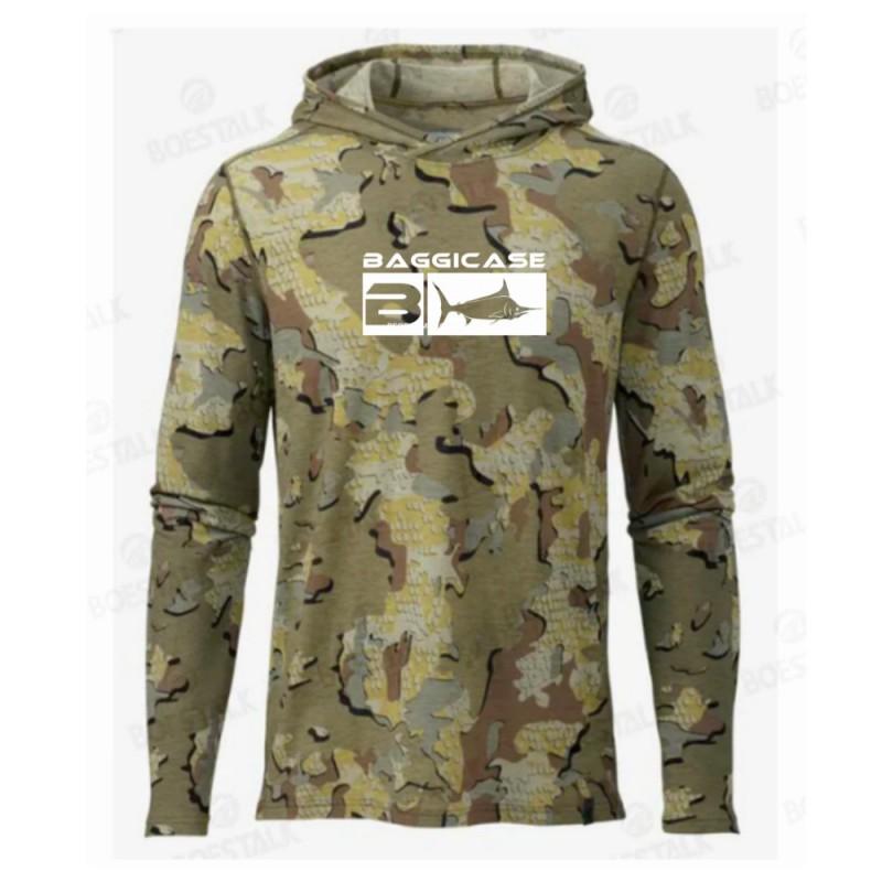 BAGGICASE Long-sleeved Hooded Fishing Suit Quick-drying Light Sun-proof UV-proof Luya