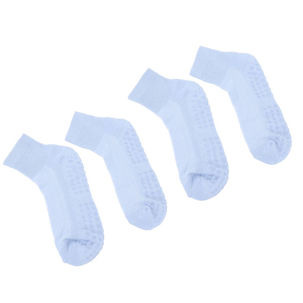 2pairs Wide Socks Non Slip Grip Wide Stretched Socks for Middle Aged and Elderly Obese Blue S